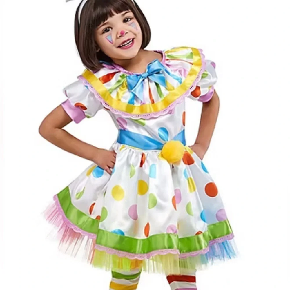 Rubies Toddler Girls Little Clown Girl Toddler Costume dress only size 4T